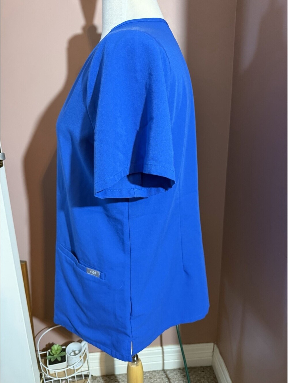 Figs Casma Scrub Top Womens Size Large PO 3389 Blue - Picture 2 of 8